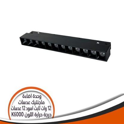 وحدة إضاءة ماجنتيك 12 عدسة 12 وات ثابت شكل أسود إضاءة أبيض