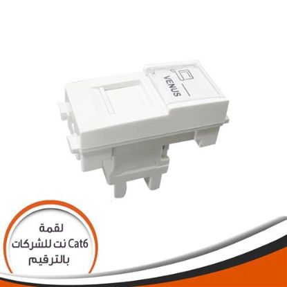 بريزة انترنت بالترقيم جى فينوس بومبى ابيض CAT6