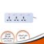 MK Electric subscriber 3 outlet - 10 ampere 180cm - 3 Switch