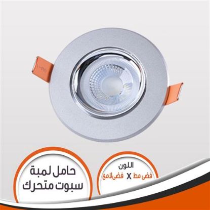 شاسية لمبة كاس فضى مط مع فضى لامع