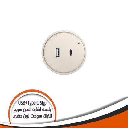 بريزة USB للتراك سوكت شحن سريع ذهبى 3G/USB/C/WA/20 G