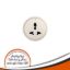 Universal socket with switch and indicator light for track socket, gold, 3G/16/HZ/9MDN8GM