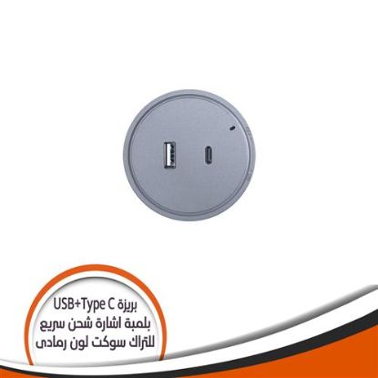 بريزة USB للتراك سوكت شحن سريع رمادى DS/USB/C/WA/20 G