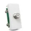 TV/satellite socket with input and output, white