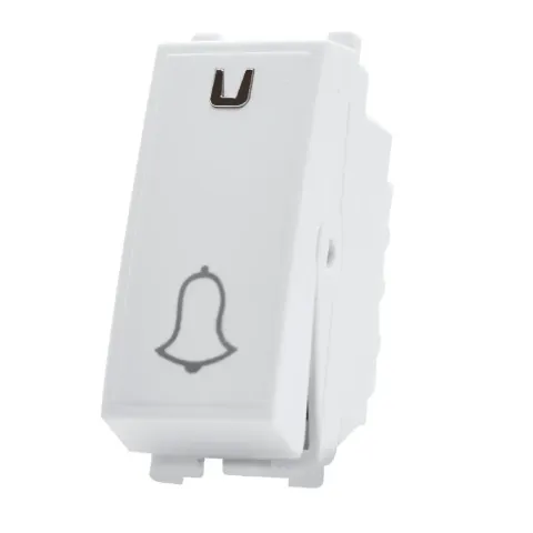 Single doorbell button, white, 16A
