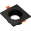 Single square anti-glare spotlight holder, black plastic