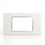 Liner faceplate, white with chrome trim