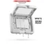 Waterproof switch cover, white