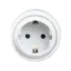 Illuminated magnetic recessed socket, white