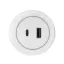 Illuminated magnetic USB & Type-C charging module, white