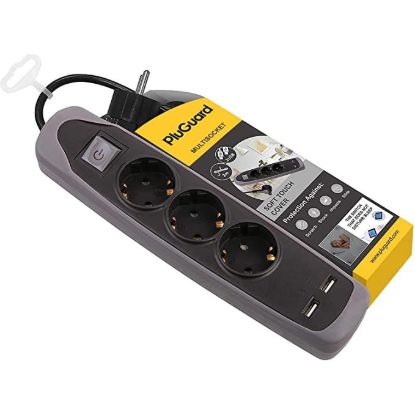 مشترك 3 مخارج و2 منفذ USB ‏2.1 أمبير