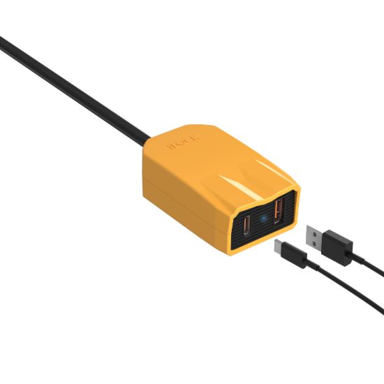 شاحن ميني سريع، Type-C وType-A - 1.5 متر - أسود — صورة 7