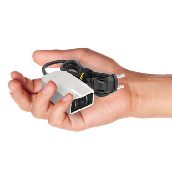 شاحن ميني سريع، 2 × Type-A - 1.5 متر - أبيض — صورة 2