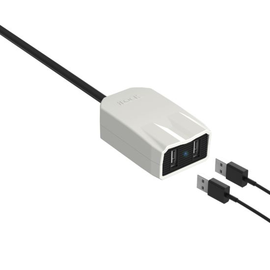شاحن ميني سريع، 2 × Type-A - 1.5 متر - أبيض — صورة 4