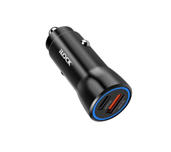 شاحن سيارة سريع 60 وات، USB-C وUSB-A، ‏PD 30 وات وQC 30 وات، مؤشر ليد — صورة 4