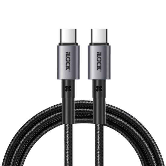 كابل شحن سريع 65 وات، USB-C إلى Type-C، مضفر فائق التحمل — صورة 2