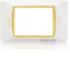 Classic faceplate, gold frame, White