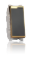 Acrylic single switch, gold frame, White