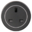 Illuminated magnetic British-type New socket, White