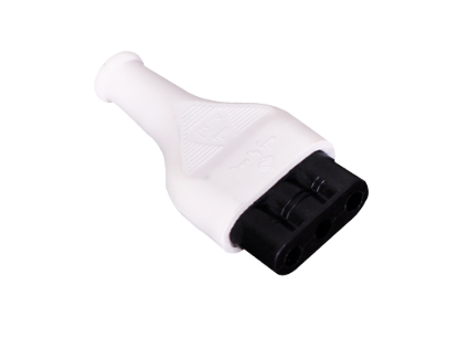 Elwsam white rubber female cable connector