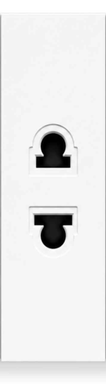 Merkel Electric 2-pin socket module, 24 mm — White — picture 3