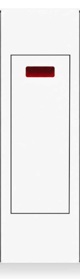 Merkel Electric single 1-way switch with lamp, 24 mm — White — picture 3